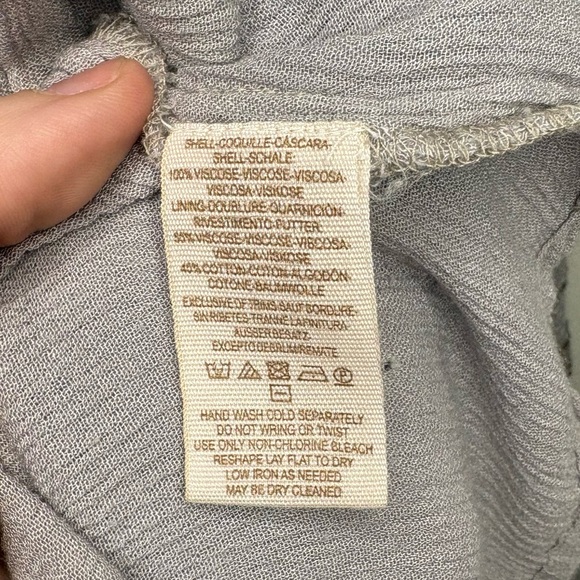 Free People Gray Beaded Embroidered Tunic Top size small - Picture 10 of 14